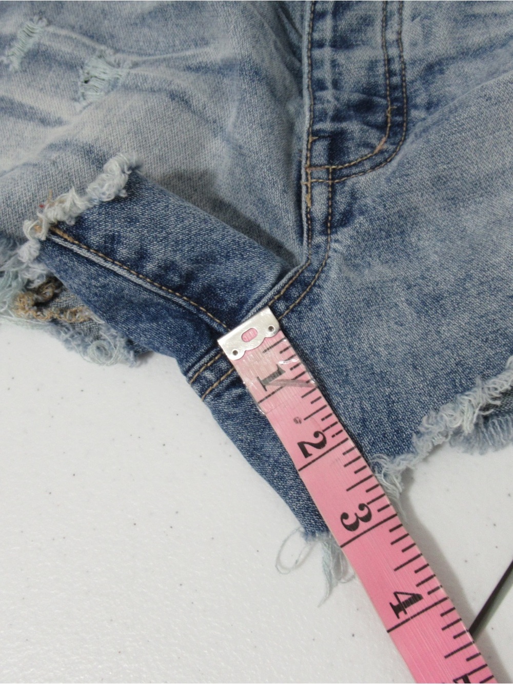 One Oneteaspoon  Juliettes High Waist Firm Fit Star Butt Panel Denim Shorts 25 - Picture 16 of 16